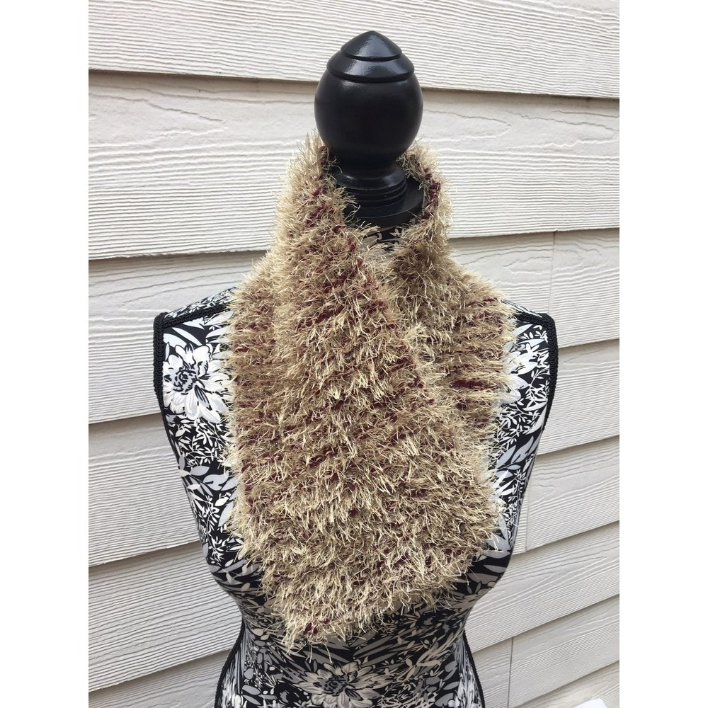 Handmade Scarf -Hand knitted Festive Holiday Party Dressy Fun Scarf New